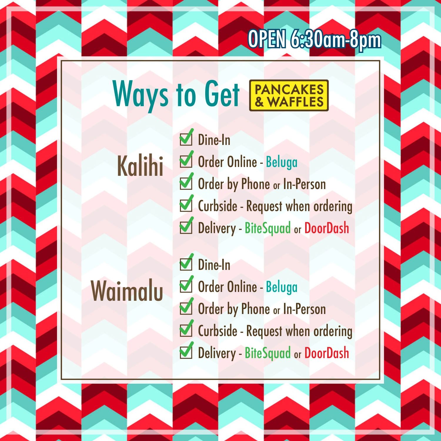 Pancakes and Waffles Hawaii